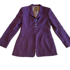 EUC Gorgeous Dark Purple Blazer by Canadian Designer Eldean